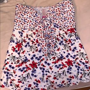 floral tube top